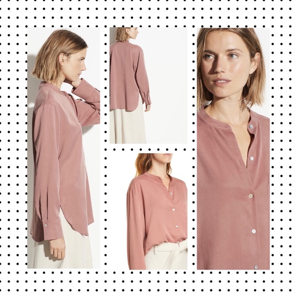 NWT Vince - Relaxed Band Collar Blouse XS - Picture 5 of 10